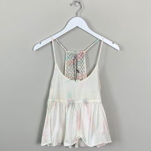 Ecote Tie Dye Babydoll Tank Cream